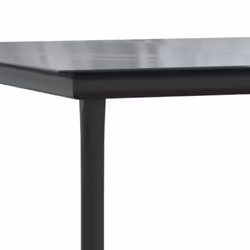 vidaXL Garden Dining Table Black 200x100x74cm Steel and Tempered Glass Table - Additional view 5