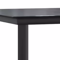vidaXL Garden Dining Table Black 160x80x74cm Steel and Tempered Glass Table - Additional view 5