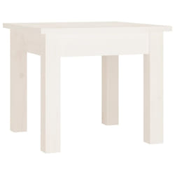 ) vidaXL Coffee Table Hallway Side End Table Tea Accent Table Solid Wood Pine - White, 35 x 35 x 30 cm (L x W x H