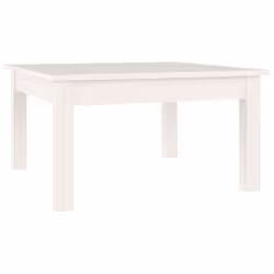 ) vidaXL Coffee Table Hallway Side End Table Tea Accent Table Solid Wood Pine - White, 55 x 55 x 30 cm (L x W x H - Additional view 2