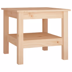 ) vidaXL Coffee Table Dining Table Centre Accent Tea End Table Solid Wood Pine - Brown, 45 x 45 x 40 cm (L x W x H - Additional view 2