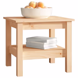 ) vidaXL Coffee Table Dining Table Centre Accent Tea End Table Solid Wood Pine - Brown, 45 x 45 x 40 cm (L x W x H - Additional view 5