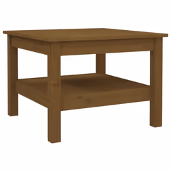 ) vidaXL Coffee Table Dining Table Centre Accent Tea End Table Solid Wood Pine - Honey brown, 55 x 55 x 40 cm (L x W x H - Additional view 2