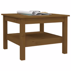 ) vidaXL Coffee Table Dining Table Centre Accent Tea End Table Solid Wood Pine - Honey brown, 55 x 55 x 40 cm (L x W x H - Additional view 5