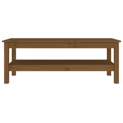 ) vidaXL Coffee Table Dining Table Centre Accent Tea End Table Solid Wood Pine - Honey brown, 110 x 50 x 40 cm (L x W x H - Additional view 3