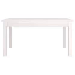 ) vidaXL Coffee Table Hallway Side End Table Tea Accent Table Solid Wood Pine - White, 80 x 50 x 40 cm (L x W x H - Additional view 3