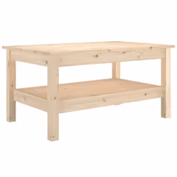 ) vidaXL Coffee Table Dining Table Centre Accent Tea End Table Solid Wood Pine - Brown, 80 x 50 x 40 cm (L x W x H - Additional view 2
