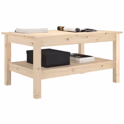 ) vidaXL Coffee Table Dining Table Centre Accent Tea End Table Solid Wood Pine - Brown, 80 x 50 x 40 cm (L x W x H - Additional view 6