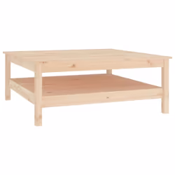 ) vidaXL Coffee Table Dining Table Centre Accent Tea End Table Solid Wood Pine - Brown, 100 x 100 x 40 cm (L x W x H - Additional view 2