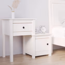 VidaXL 814542 nightstand/bedside table White - Additional view 2