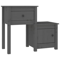 VidaXL 814543 nightstand/bedside table Grey