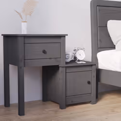 VidaXL 814543 nightstand/bedside table Grey