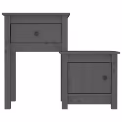 VidaXL 814543 nightstand/bedside table Grey - Additional view 4