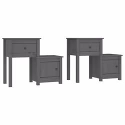 VidaXL 814544, Grey, Pinewood, 795 mm, 380 mm, 655 mm, 2 pc(s)