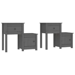 VidaXL 814544 nightstand/bedside table Grey