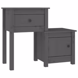 VidaXL 814544 nightstand/bedside table Grey