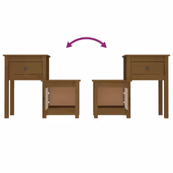 VidaXL 814545 nightstand/bedside table Brown - Additional view 5