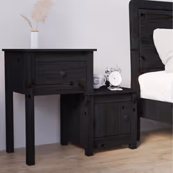 VidaXL 814547 nightstand/bedside table Black
