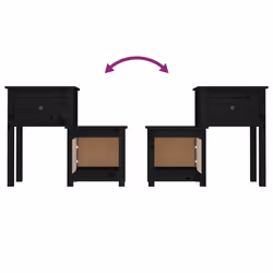 VidaXL 814547 nightstand/bedside table Black - Additional view 5