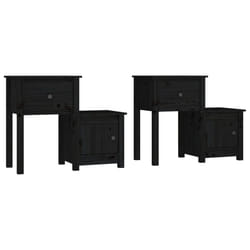 VidaXL 814548 nightstand/bedside table Black