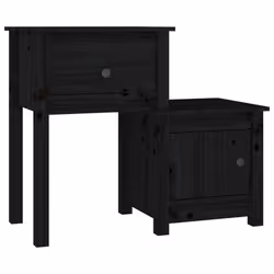 VidaXL 814548 nightstand/bedside table Black