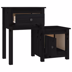 VidaXL 814548 nightstand/bedside table Black - Additional view 4