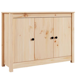 vidaXL Solid Wood Pine Sideboard Side Cabinet Home Organiser Multi Colours - Brown
