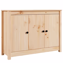 vidaXL Solid Wood Pine Sideboard Side Cabinet Home Organiser Multi Colours - Brown
