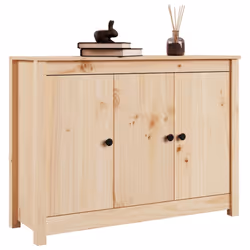vidaXL Solid Wood Pine Sideboard Side Cabinet Home Organiser Multi Colours - Brown - Additional view 5