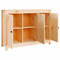 vidaXL Solid Wood Pine Sideboard Side Cabinet Home Organiser Multi Colours - Brown - Additional view 7