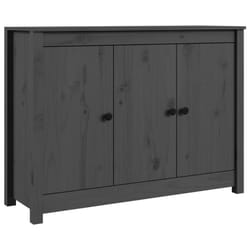 vidaXL Solid Wood Pine Sideboard Side Cabinet Home Organiser Multi Colours - Grey