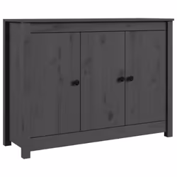 vidaXL Solid Wood Pine Sideboard Side Cabinet Home Organiser Multi Colours - Grey