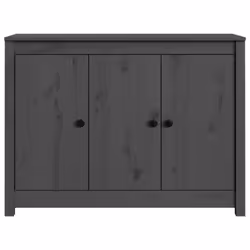 vidaXL Solid Wood Pine Sideboard Side Cabinet Home Organiser Multi Colours - Grey - Additional view 6