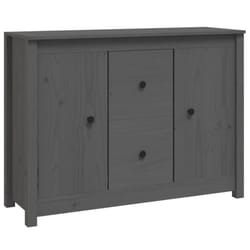 vidaXL Solid Wood Pine Sideboard Side Cabinet Home Organiser Multi Colours - Grey