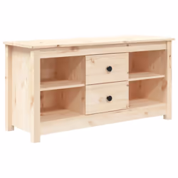 vidaXL Solid Wood Pine TV Cabinet TV Console Media Unit Cabinet Multi Colours - Brown