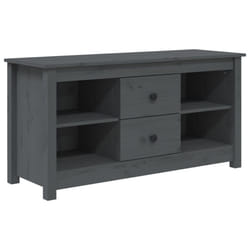 vidaXL Solid Wood Pine TV Cabinet TV Console Media Unit Cabinet Multi Colours - Grey