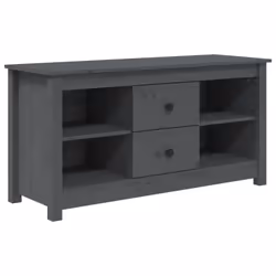 vidaXL Solid Wood Pine TV Cabinet TV Console Media Unit Cabinet Multi Colours - Grey