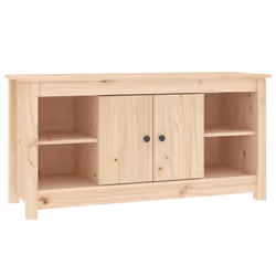 vidaXL Solid Wood Pine TV Cabinet TV Console Media Unit Cabinet Multi Colours - Brown