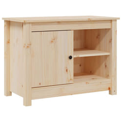 vidaXL Solid Wood Pine TV Cabinet Wooden TV Console Sideboard Multi Colours - Brown