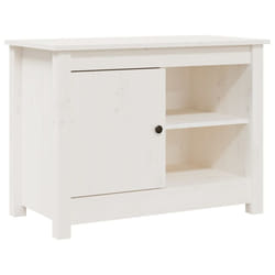 vidaXL Solid Wood Pine TV Cabinet Wooden TV Console Sideboard Multi Colours - White