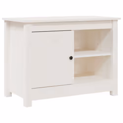 vidaXL Solid Wood Pine TV Cabinet Wooden TV Console Sideboard Multi Colours - White