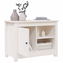 vidaXL Solid Wood Pine TV Cabinet Wooden TV Console Sideboard Multi Colours - White - Additional view 5