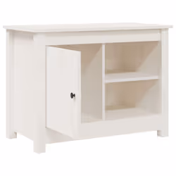 vidaXL Solid Wood Pine TV Cabinet Wooden TV Console Sideboard Multi Colours - White - Additional view 7
