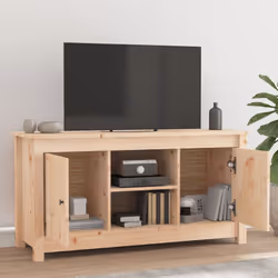 vidaXL Solid Wood Pine TV Cabinet Wooden Media Unit HiFi Cabinet Multi Colours - Brown - Additional view 6