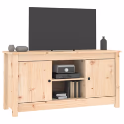 vidaXL Solid Wood Pine TV Cabinet Wooden Media Unit HiFi Cabinet Multi Colours - Brown - Additional view 7