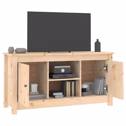 vidaXL Solid Wood Pine TV Cabinet Wooden Media Unit HiFi Cabinet Multi Colours - Brown - Additional view 8
