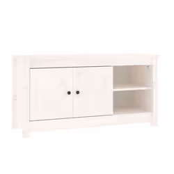 vidaXL Solid Wood Pine TV Cabinet TV Console Media Unit Cabinet Multi Colours - White