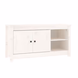 vidaXL Solid Wood Pine TV Cabinet TV Console Media Unit Cabinet Multi Colours - White