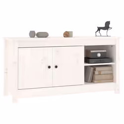 vidaXL Solid Wood Pine TV Cabinet TV Console Media Unit Cabinet Multi Colours - White - Additional view 8