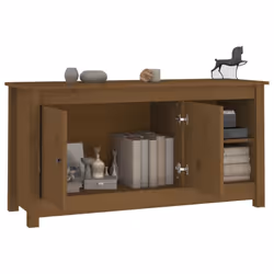 vidaXL Solid Wood Pine TV Cabinet TV Console Media Unit Cabinet Multi Colours - Honey brown - Additional view 7